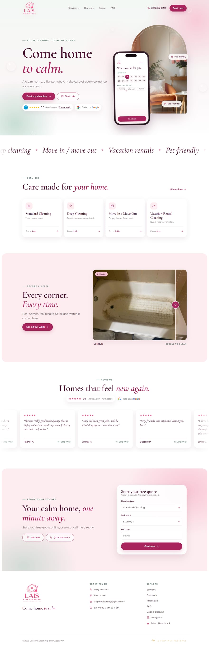 Site Laís Pink Cleaning