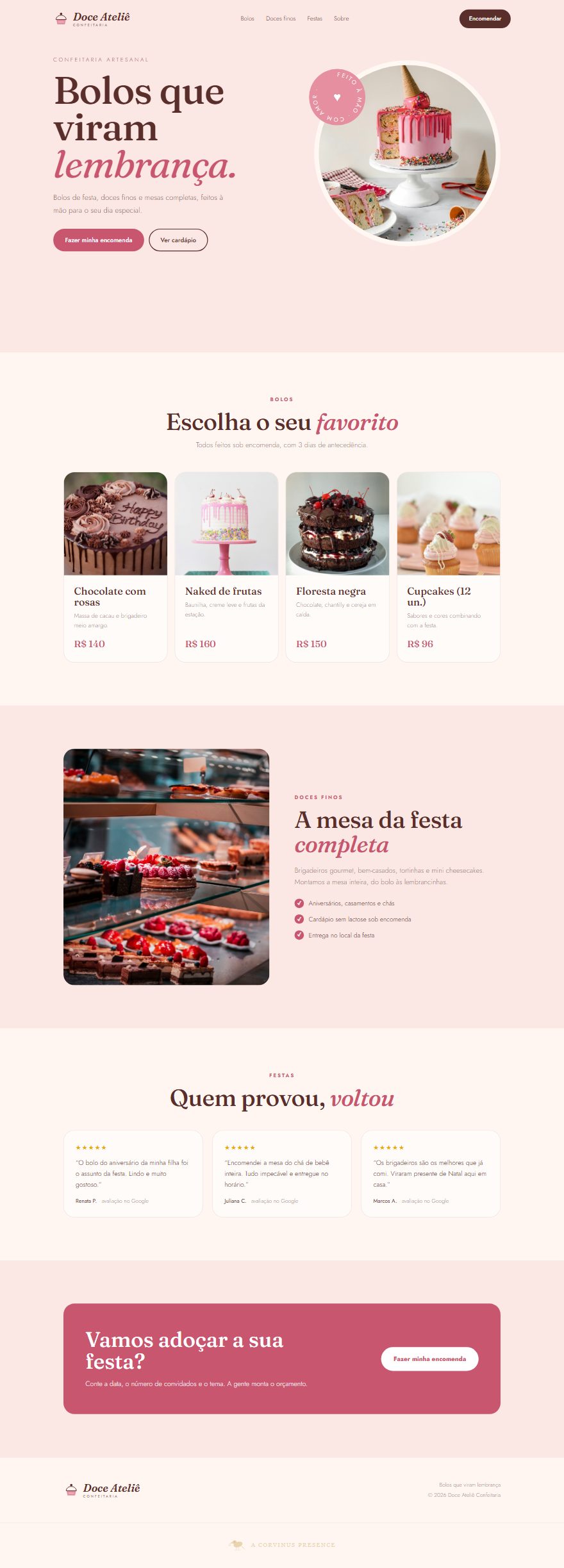 Site Doce Ateliê
